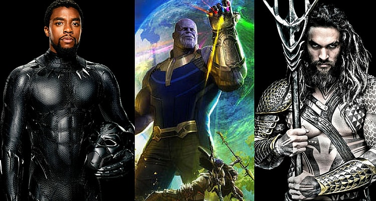 Black Panther, Thanos, and Aquaman