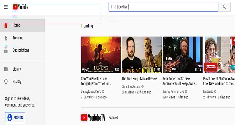 Tifa Lockhart Content Blocked from YouTube’s Auto-Fill Suggestions - Tifa Lockhart Search Results