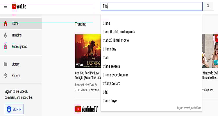 Tifa Lockhart Content Blocked from YouTube’s Auto-Fill Suggestions - Tifa Search Results