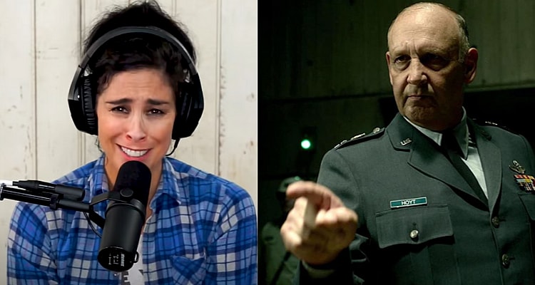 Nick Searcy and Sarah Silverman