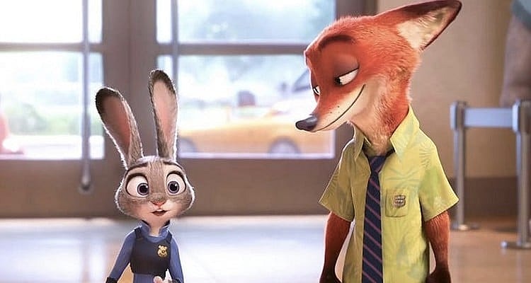 Judy and Nick working together in 'Zootopia' (2016), Disney+