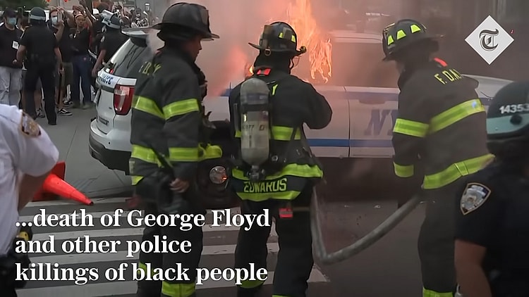 Riots break out across America's major cities in 2020, via The Telegraph YouTube channel