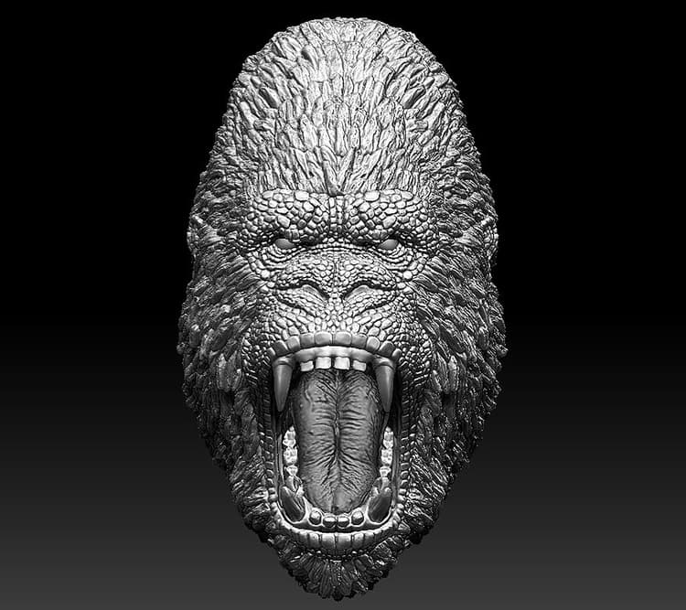 Godzilla-Kong Hybrid Head