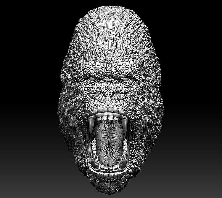 Godzilla-Kong Hybrid Head