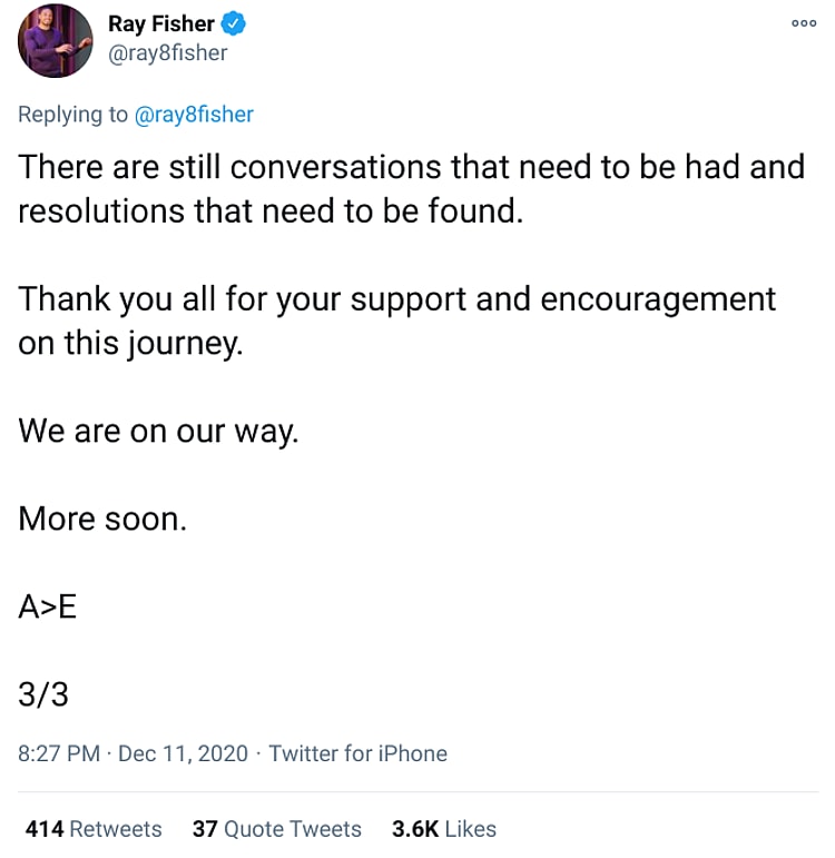 Screenshot-Ray Fisher-Warner tweet
