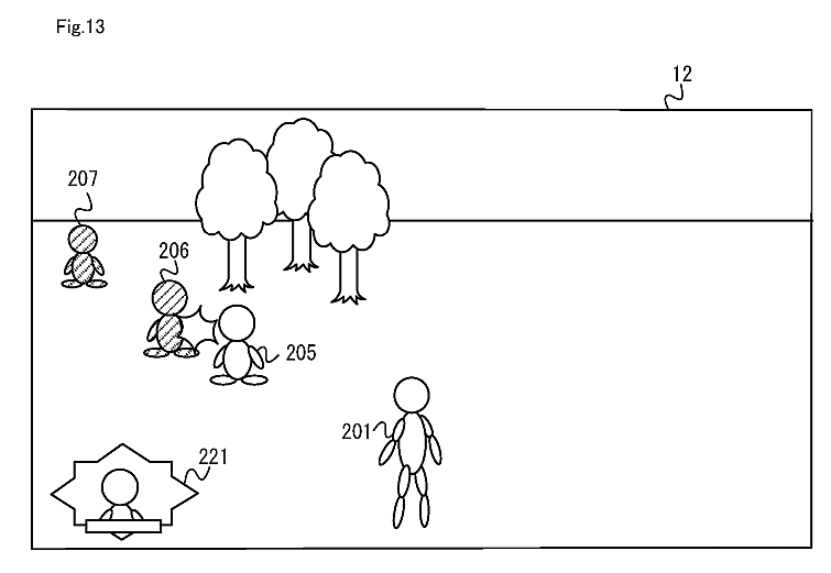 Nintendo and The Pokémon Company US Patent No. 12403397 B2, showing a sub character directed to an enemy character and starting a battle via United States Patent and Trademark Office