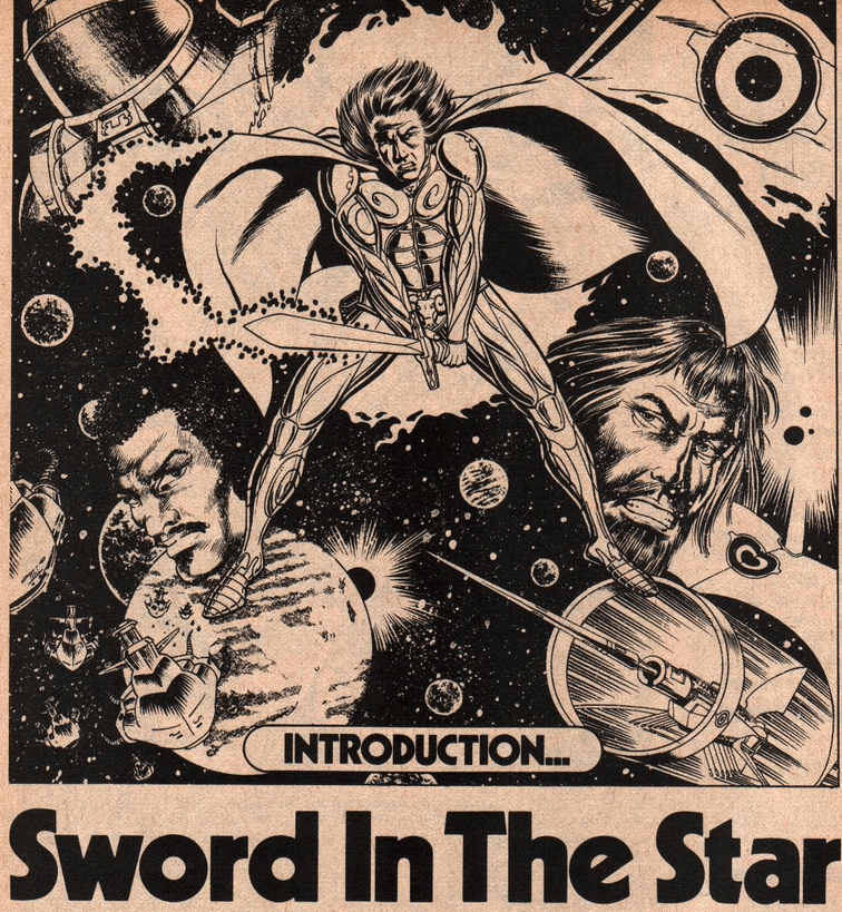 Keith Giffen makes his comic book debut providing the cover iamge for Bill Mantlo and Edward S. Barkan's 'The Sword in the Star!: Stave 1: Alas, the Seeds of Man!', Marvel Preview Vol. 1 #4, (1975), Marvel Comics