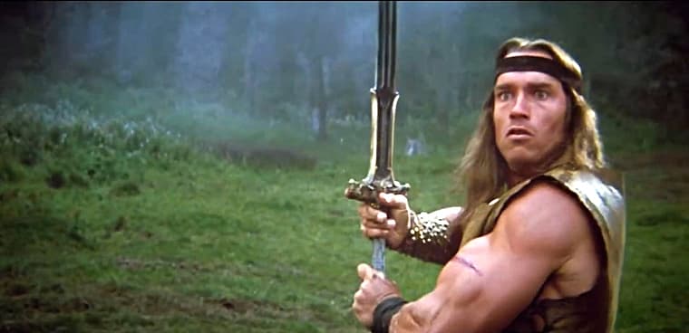 Arnold Schwarzenegger becomes a legend in Conan the Destroyer (1984), Universal Pictures