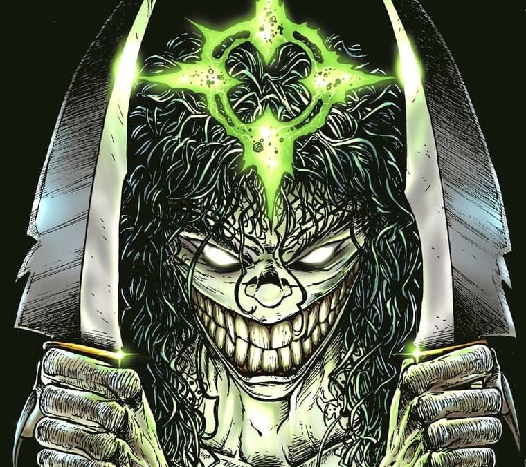 Cover of Evil Ernie Destroyer issue #2 (1997), Chaos Comics. Art by Steven Hughes. Script by Brian Pulido and Philip Nutman.