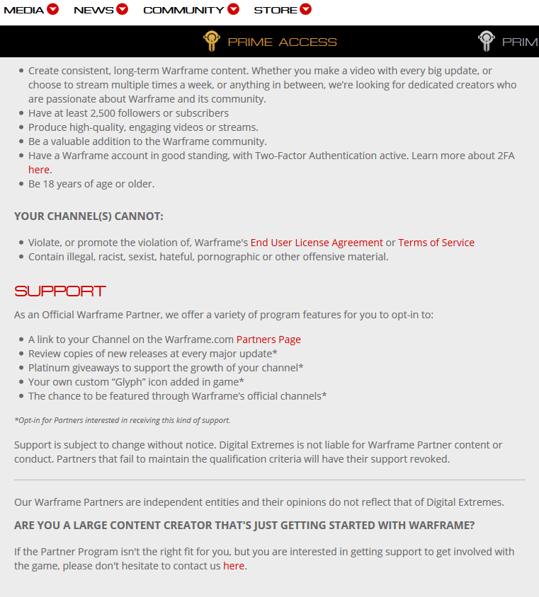 Digital Extremes Ends Warframe Partnership Program Eligibility for DogManDan Over Dissenting Political Opinions