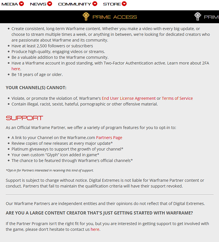 Digital Extremes Ends Warframe Partnership Program Eligibility for DogManDan Over Dissenting Political Opinions