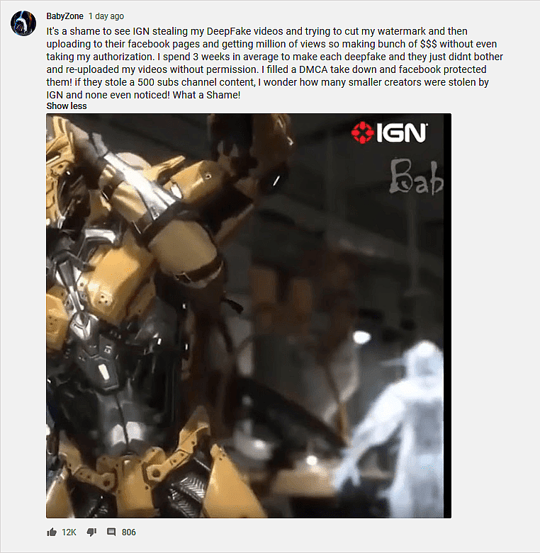 IGN Brazil Uploads, Then Deletes Mortal Kombat 11 Content After Being Caught Stealing Footage and Removing Watermarks from Videos Recorded by YouTuber BabyZone