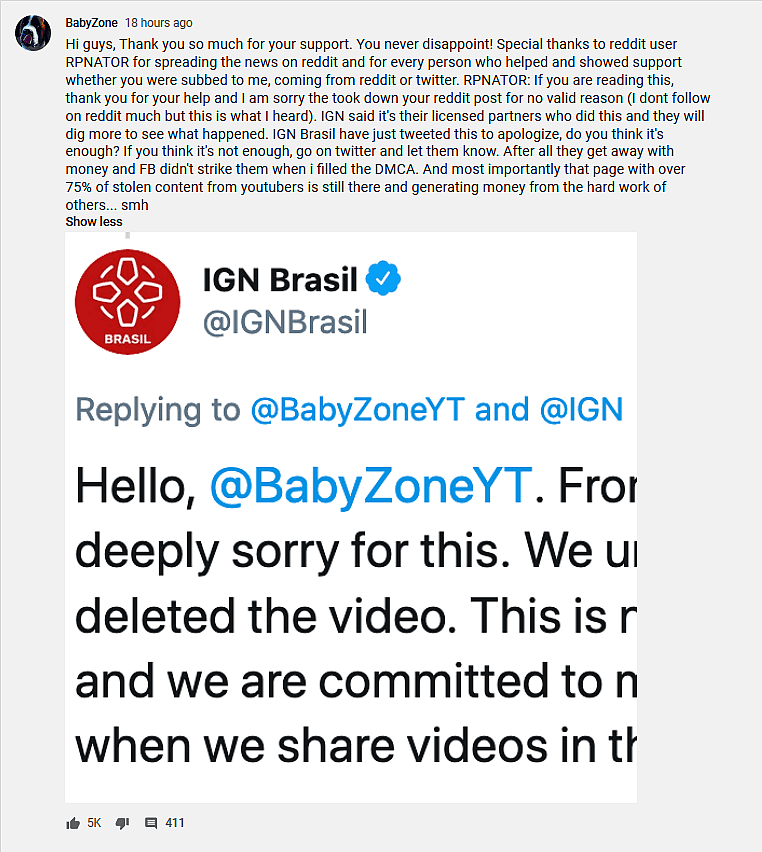 IGN Brazil Uploads, Then Deletes Mortal Kombat 11 Content After Being Caught Stealing Footage and Removing Watermarks from Videos Recorded by YouTuber BabyZone