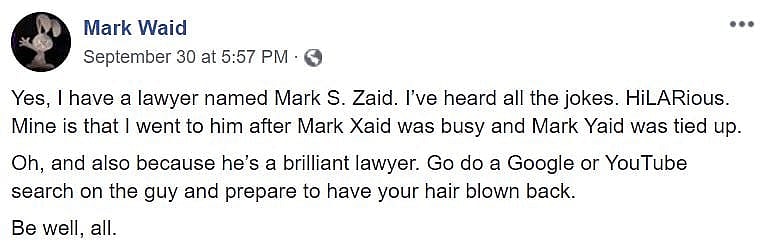 Mark Waid Facebook