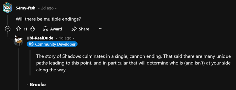 Ubisoft dev Brooke Davies offers insight into Assassin's Creed Shadows on Reddit