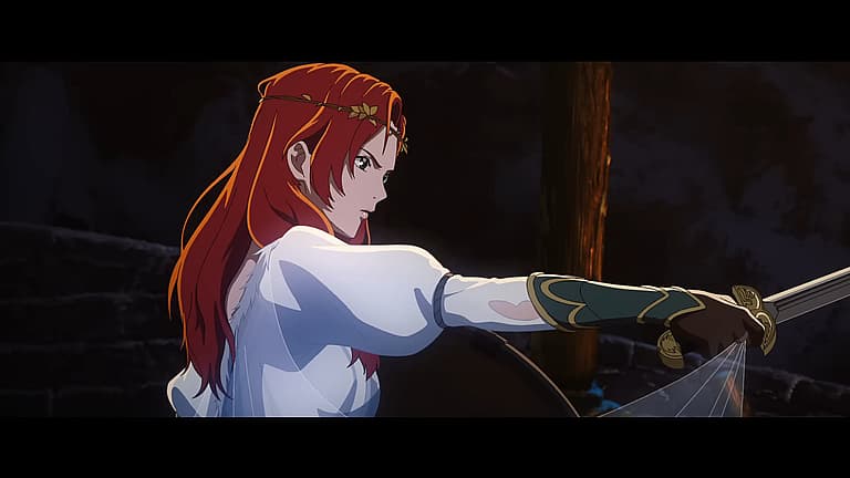 Hèra proves herself a capable warrior in The Lord of the Rings: The War of the Rohirrim (2024)