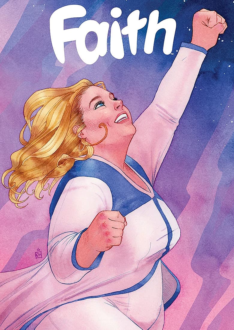 Zephyr takes to the skies, variant cover to Faith Vol. 2 #1 "Faith" (2016), Valiant Entertainment