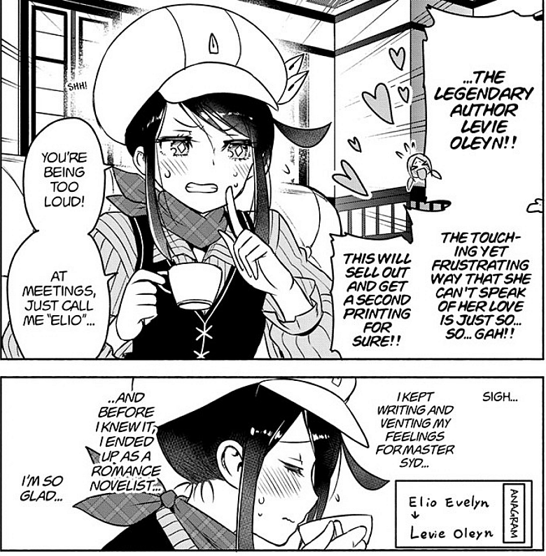 Levie Oleyn's true identity is revealed in Syd Craft: Final Reasoning Chapter 2 "The Great Detective & Secret Romance" (2024), Shueisha. Words and Art by Taishi Tsutsui.