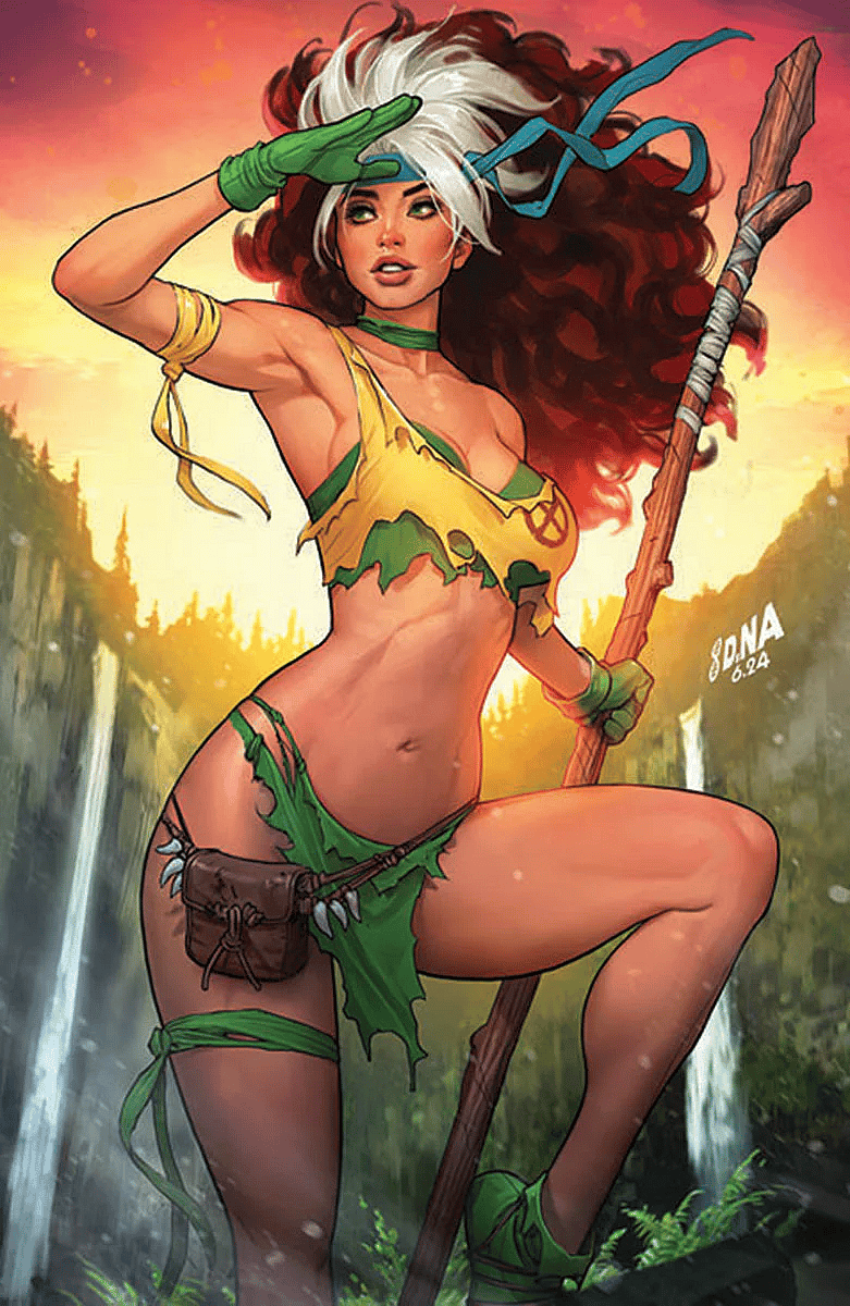 Rogue looks out over the Savage Land on variant cover to Uncanny X-Men Vol. 1 #269 (1990)