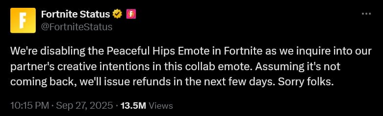 'Fortnite' disables their Peacemaker 'Peaceful Hips' emote thanks to show's Season 2 Earth-X reveal.