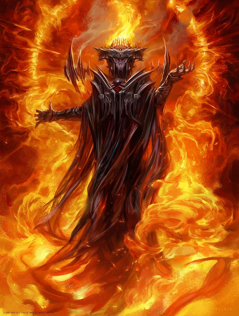 Sauron, The Dark Lord Card #224 from Magic: The Gathering - The Lord of the Rings: Tales of