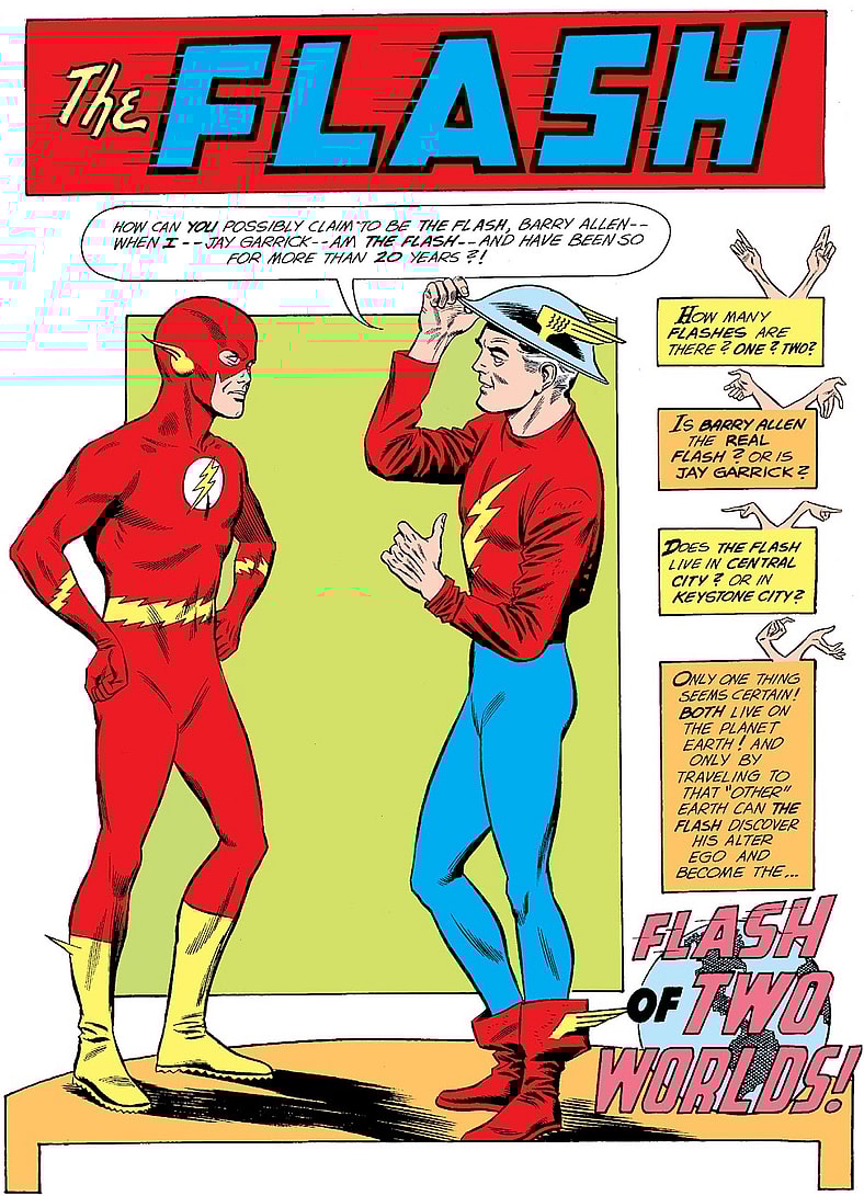 Barry Allen and Jay Garrick cross the multiversal threshold in