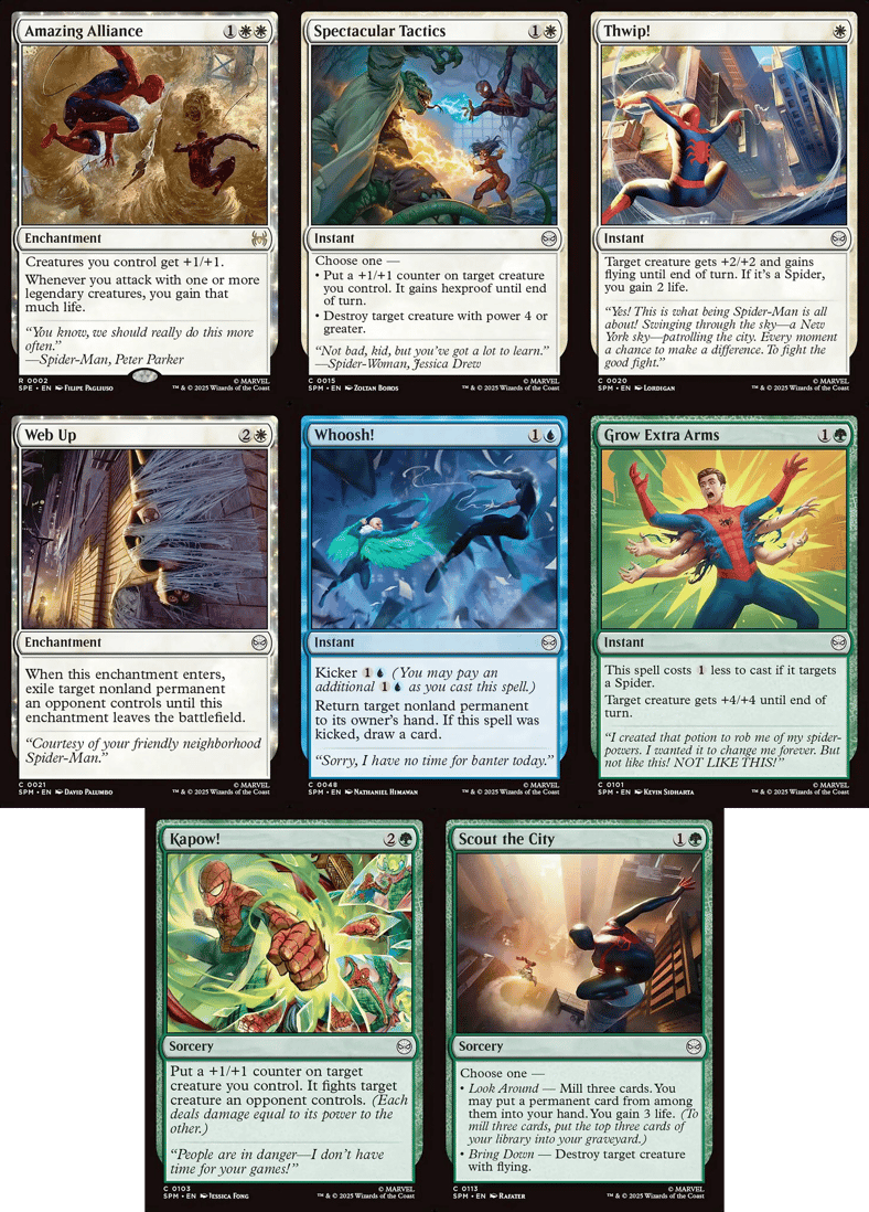 Peter Parker and his amazing friends are on the move in Magic: The Gathering - Marvel's Spider-Man (2025), Wizards of the Coast.