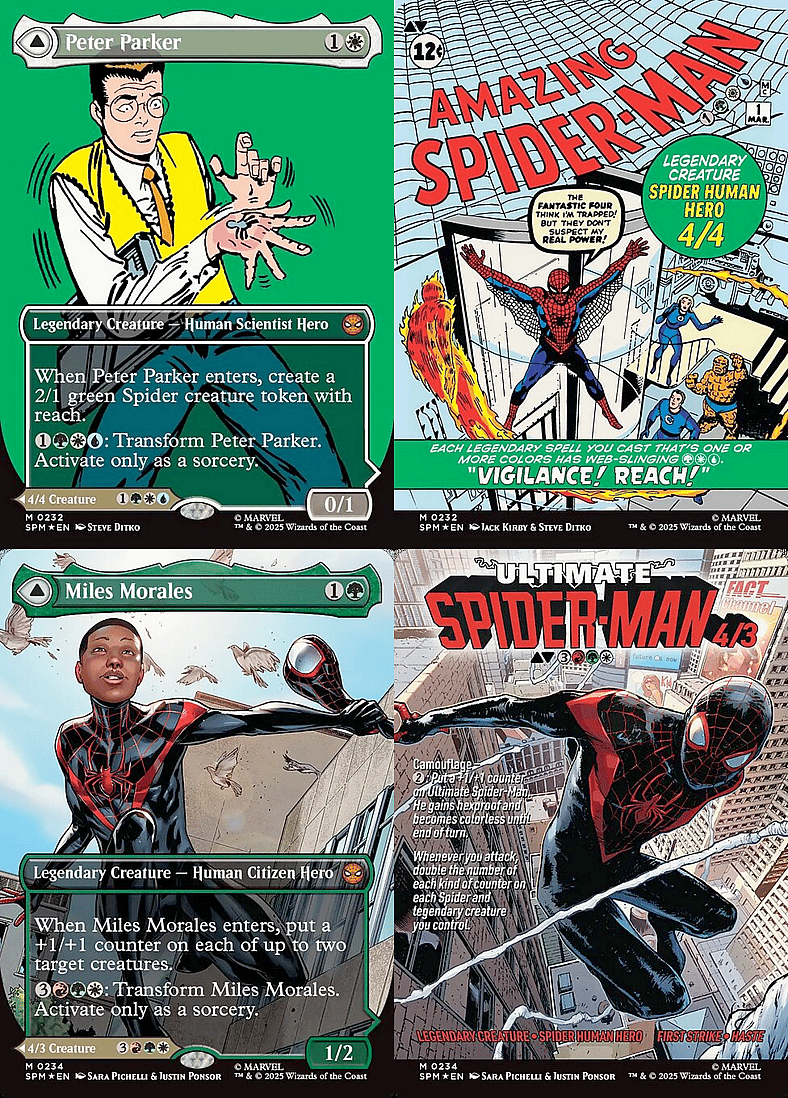 Several web-warriors will recieve 'First Appearance' printings in Magic: The Gathering - Marvel's Spider-Man (2025), Wizards of the Coast