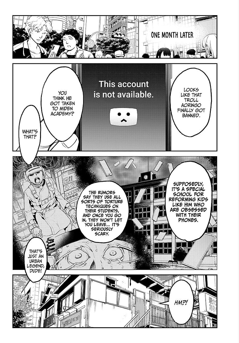 The Miden Academy Urban Legend in Dead Account Chapter 1 "The Ultimate Flamebaiter" (2023), Kodansha. Words and Art by Shizumu Watanabe. 