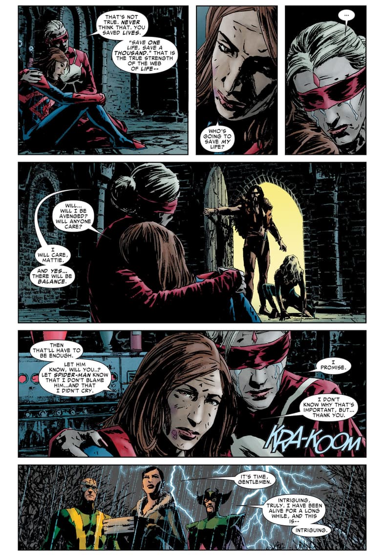 Mattie Franklin makes final request to Madame Web in Amazing Spider-Man Vol. 1 #634 (2010), Marvel