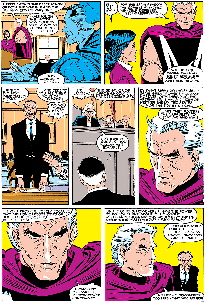 Magneto defends himself in Uncanny X-Men Vol. 1 #200 The Trial of Magneto! (1985), Marvel