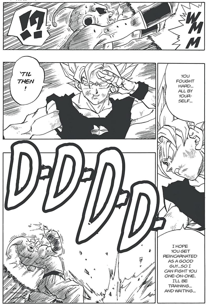 Goku puts an end to Majin Buu in Dragon Ball Chapter 322, Shueisha