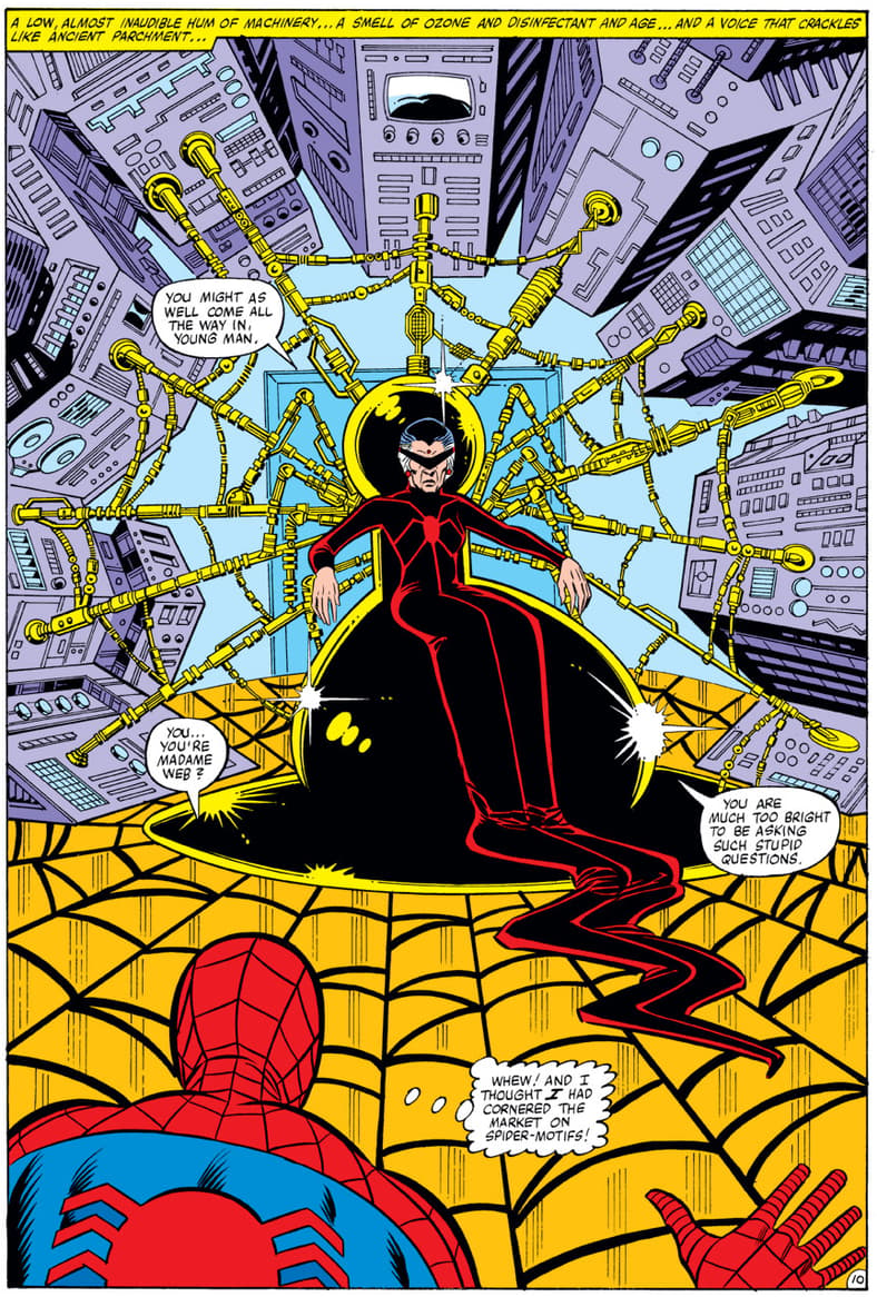 Madame Web makes comic book debut in Amazing Spider-Man Vol. 1 #210 (1980), Marvel Comics