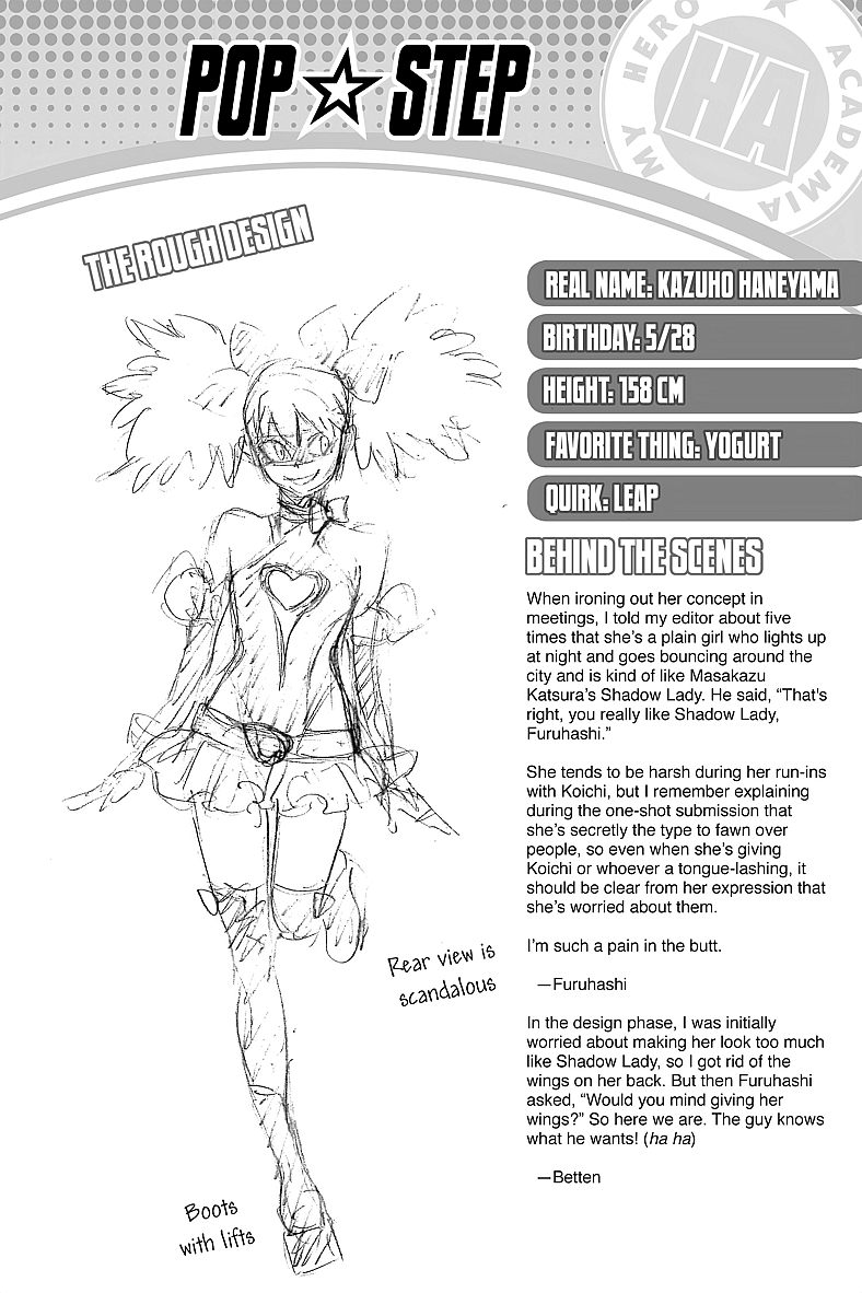 Hideyuki Furuhashi and Betten Court break down Pop☆Step's design in My Hero Academia: Vigilantes