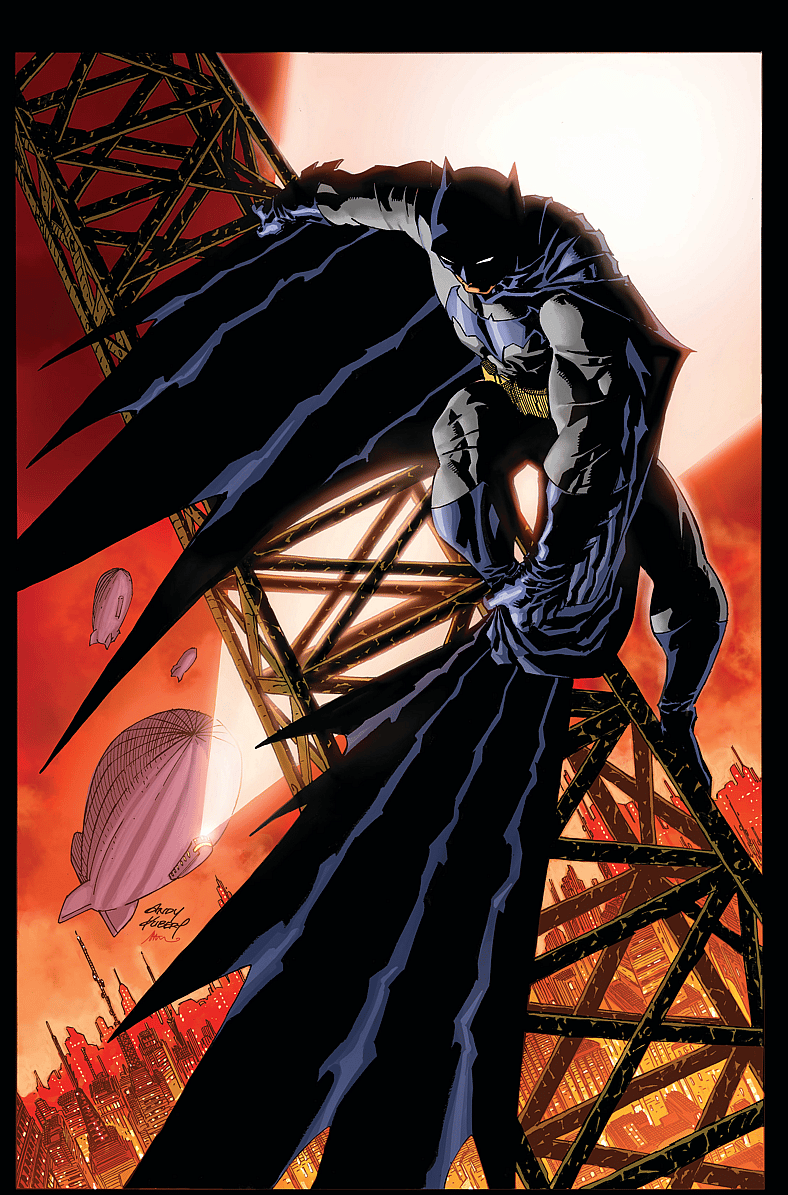 Batman patrols the Gotham skyline on Andy Kubert's variant cover to Batman Vol. 4 #1 (2025), DC