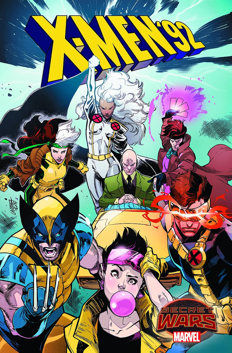 Team's iconic incarnation rides on Pepe Larraz and Jim Charalampidis's cover to X-Men '92 Vol. 1 #1