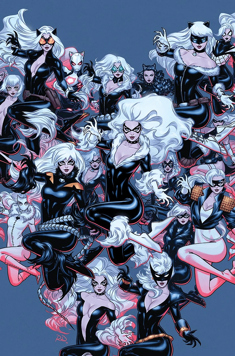 Black Cat shows off her wardrobe on Russel Dauterman's variant cover to Mary-Jane & Black Cat Vol