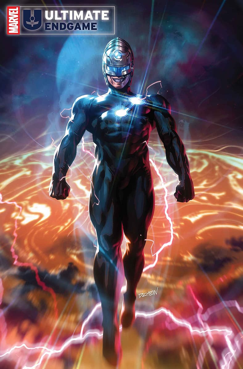 The Maker returns on Derrick Chew's foil variant cover to Ultimate Endgame Vol. 1 #1 (2025), Marvel