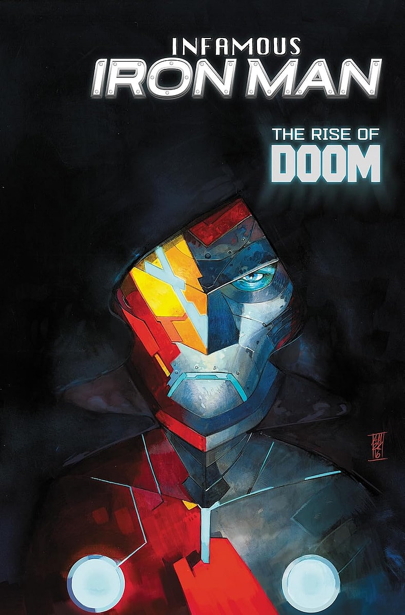 Doctor Doom faces a new path on Alex Maleev's cover to Infamous Iron Man Vol. 1 "The Rise of Doom" (2026), Marvel Comics