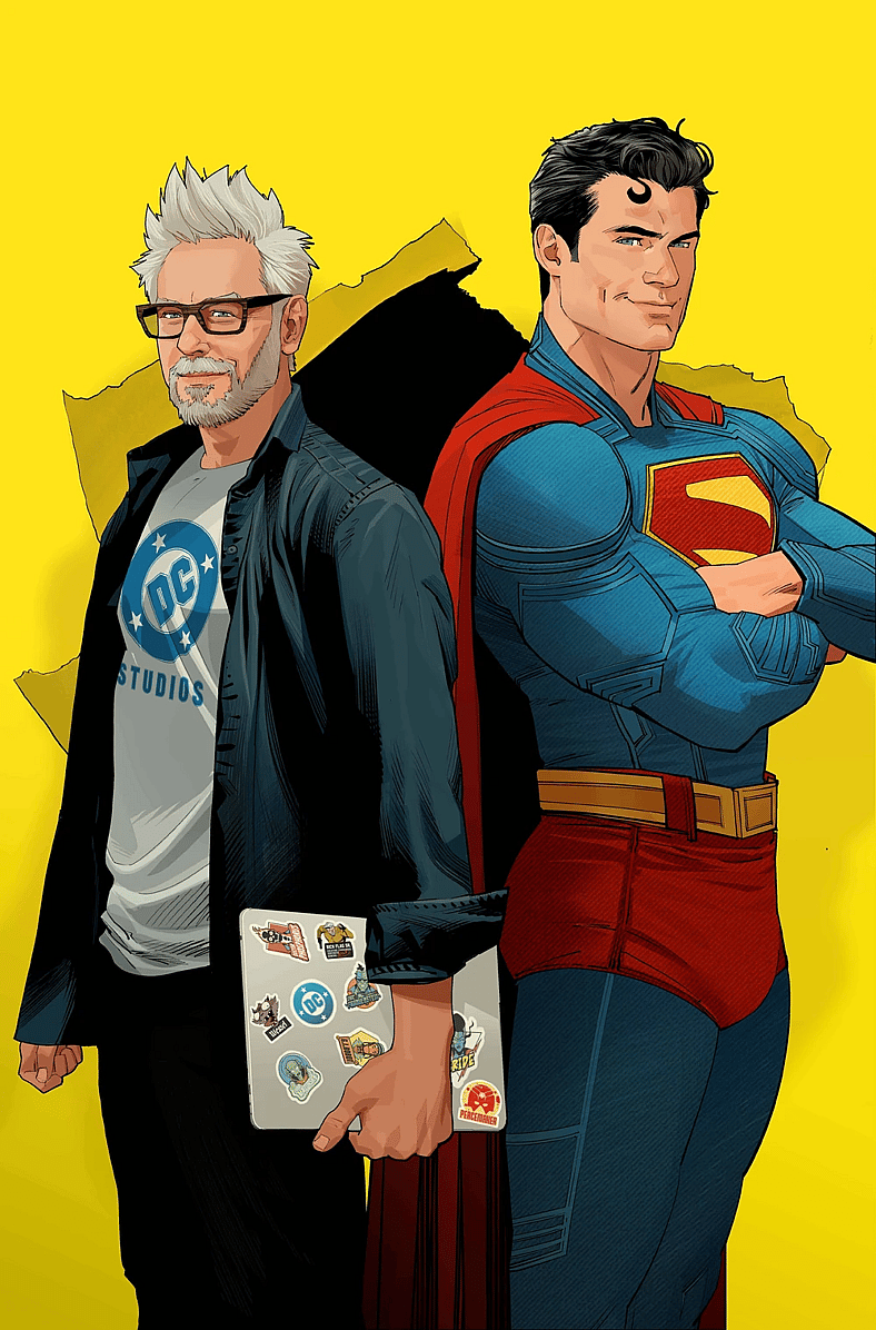 James Gunn and David Corenswet ring in the new DCEU on Dan Mora's variant cover to Superman Unlimited Vol.1 #1 "In the Blink of an Eye" (2025), DC