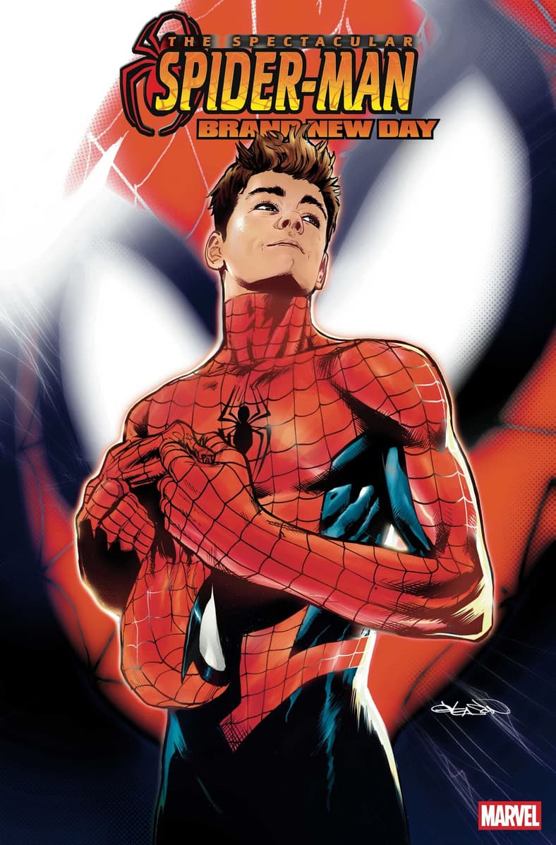 Peter Parker prepares to mask-up on Patrick Gleason's variant cover to Spectacular Spider-Man: Brand New Day Vol. 1 #1 (2026), Marvel Comics