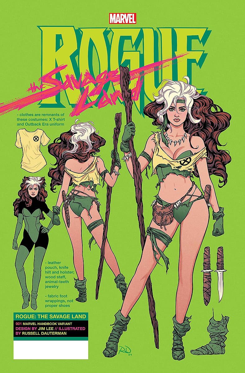 Rogue models her classic Savage Land outfit on variant cover to Rogue: The Savage Land Vol. 1 #1