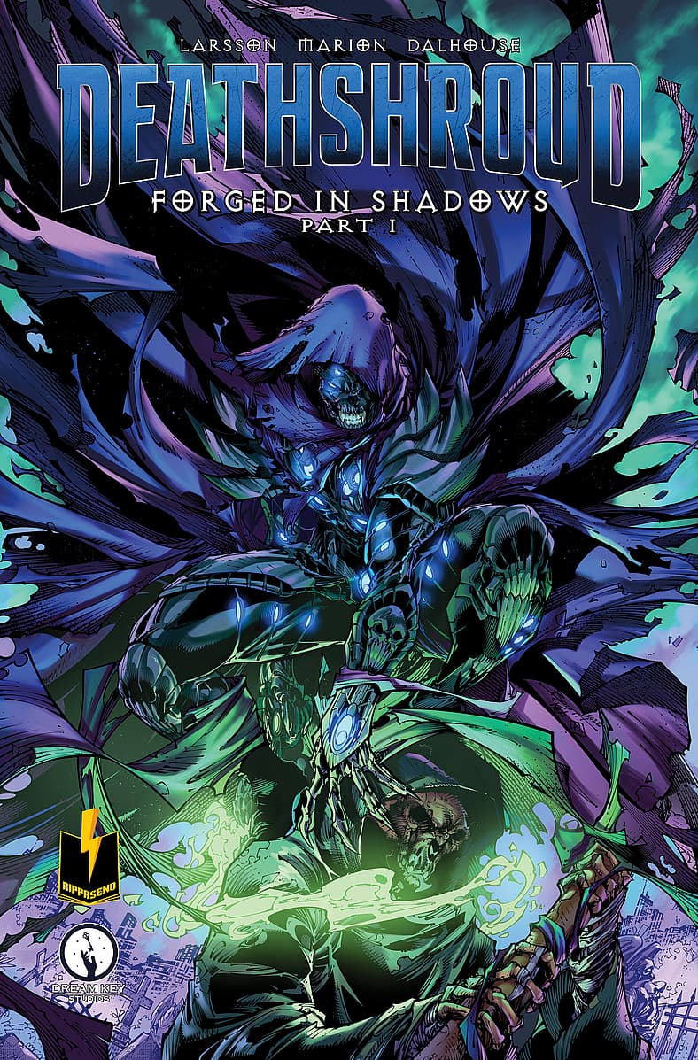 Humanity's champion on Salvador Regla's cover to Deathshroud Vol. 1 #2 (2023), Dream Key Studios