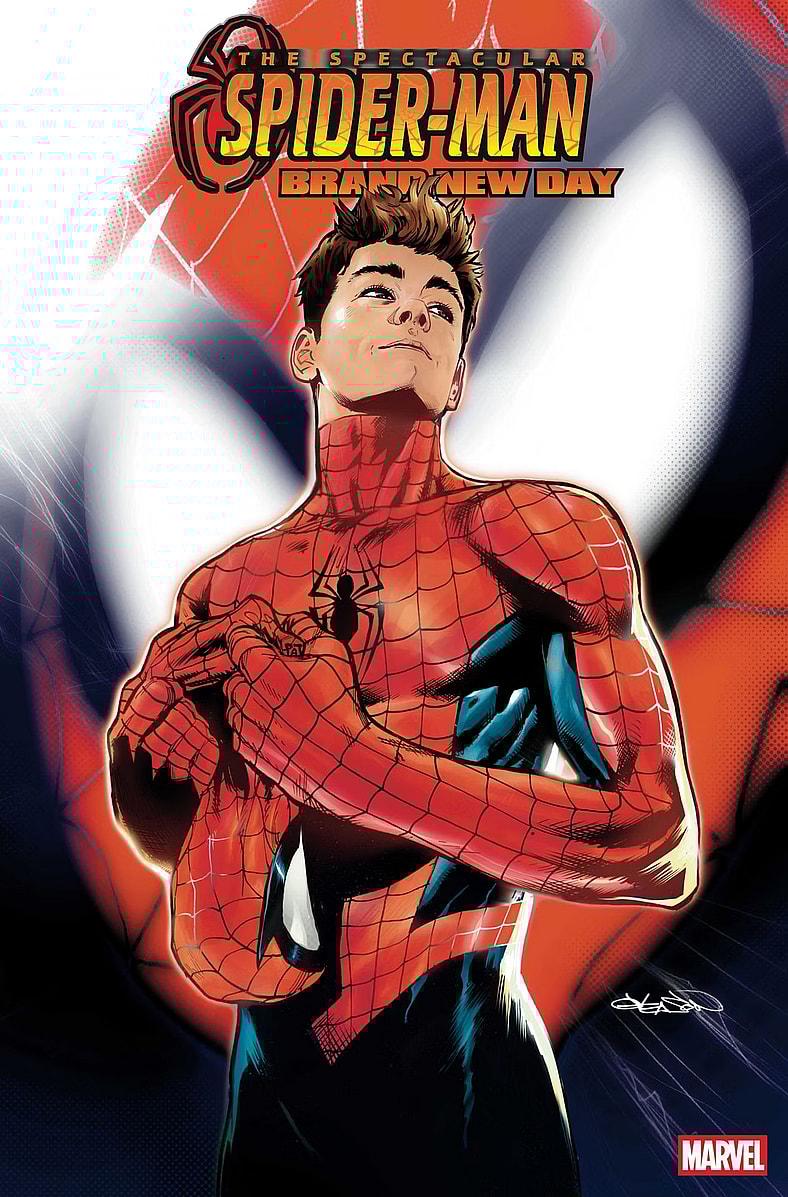 Peter Parker prepares to mask-up on Patrick Gleason's variant cover to Spectacular Spider-Man: Brand New Day Vol. 1 #1 (2026), Marvel Comics