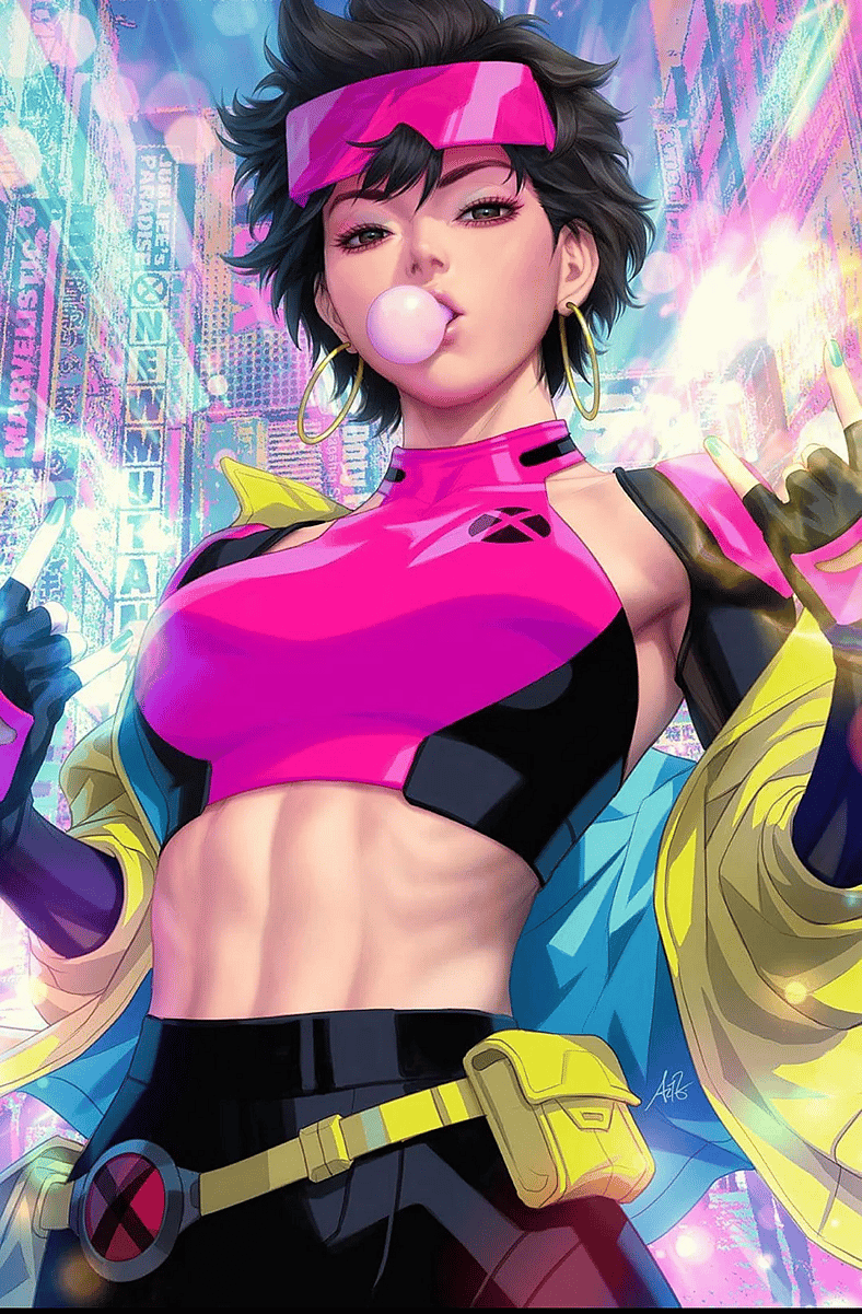 Jubilee is ready to light up the night on Stanley 'Artgerm' Lau's variant cover to Uncanny X-Men Vol. 6 (2025), Marvel Comics