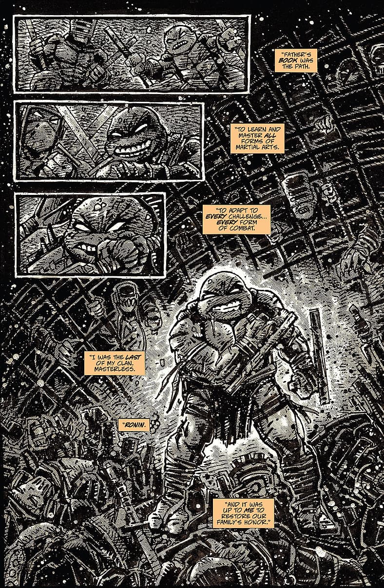 Michelangelo tells April about his path in TMNT: The Last Ronin Vol. 1 #1 (2020), IDW Comics