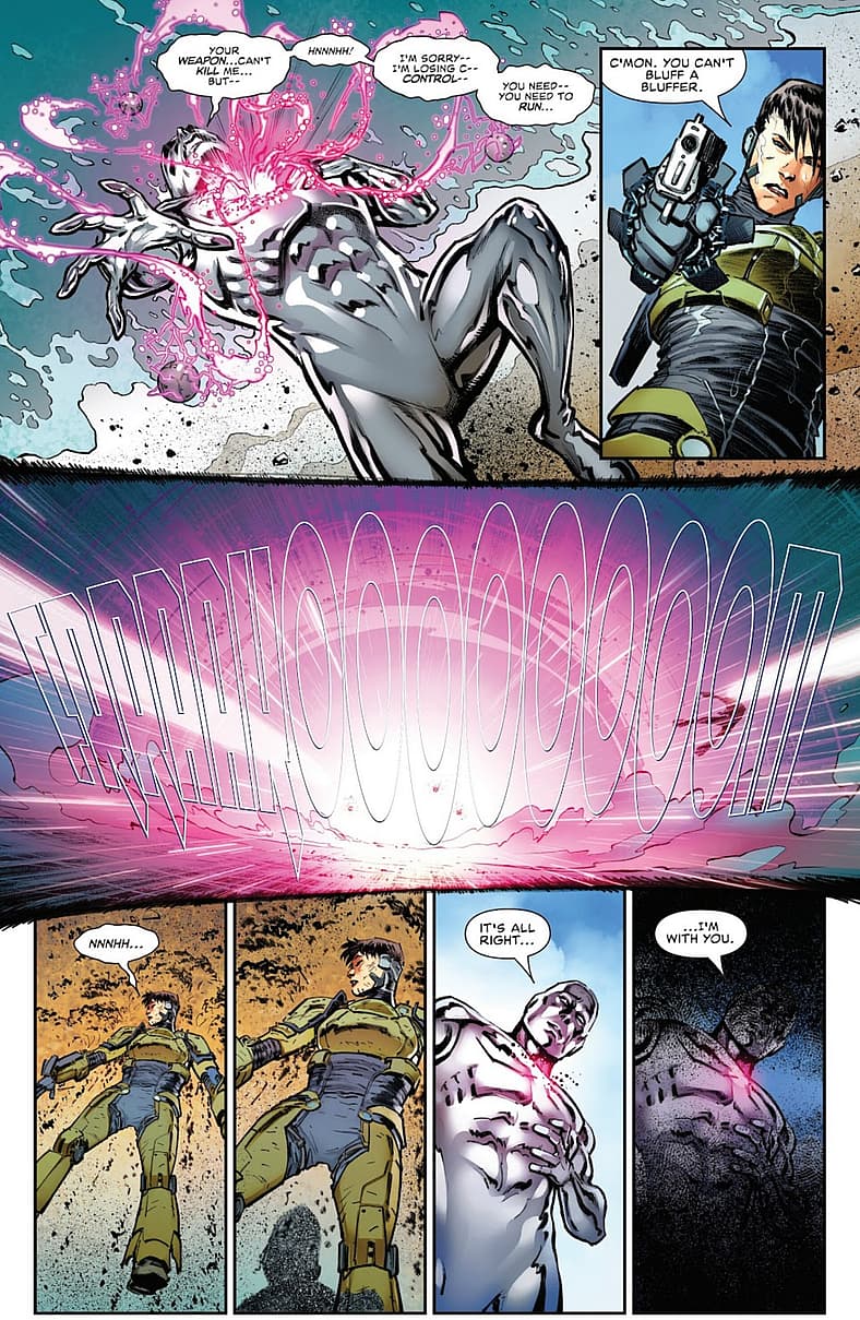 Major Koh clashes with Herald of Galactus in Death of the Silver Surfer Vol. 1 #1 (2025), Marvel