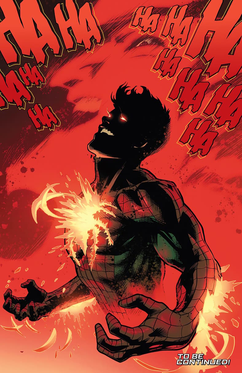 Peter Parker as The Spider-Man Who Laughs in Amazing Spider-Man Vol. 6 #8 (2022), Marvel Comics