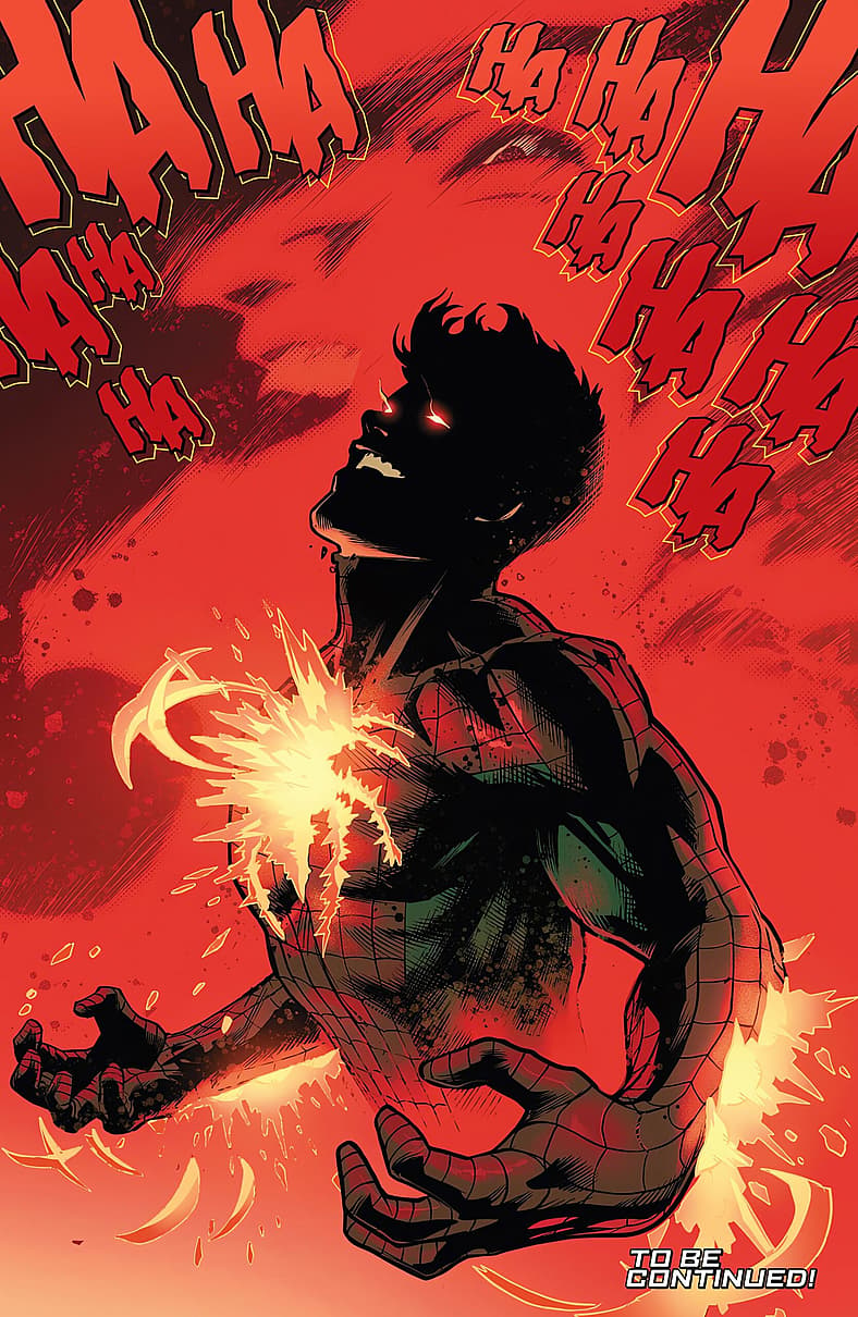 Peter Parker as The Spider-Man Who Laughs in Amazing Spider-Man Vol. 6 #8 (2022), Marvel Comics