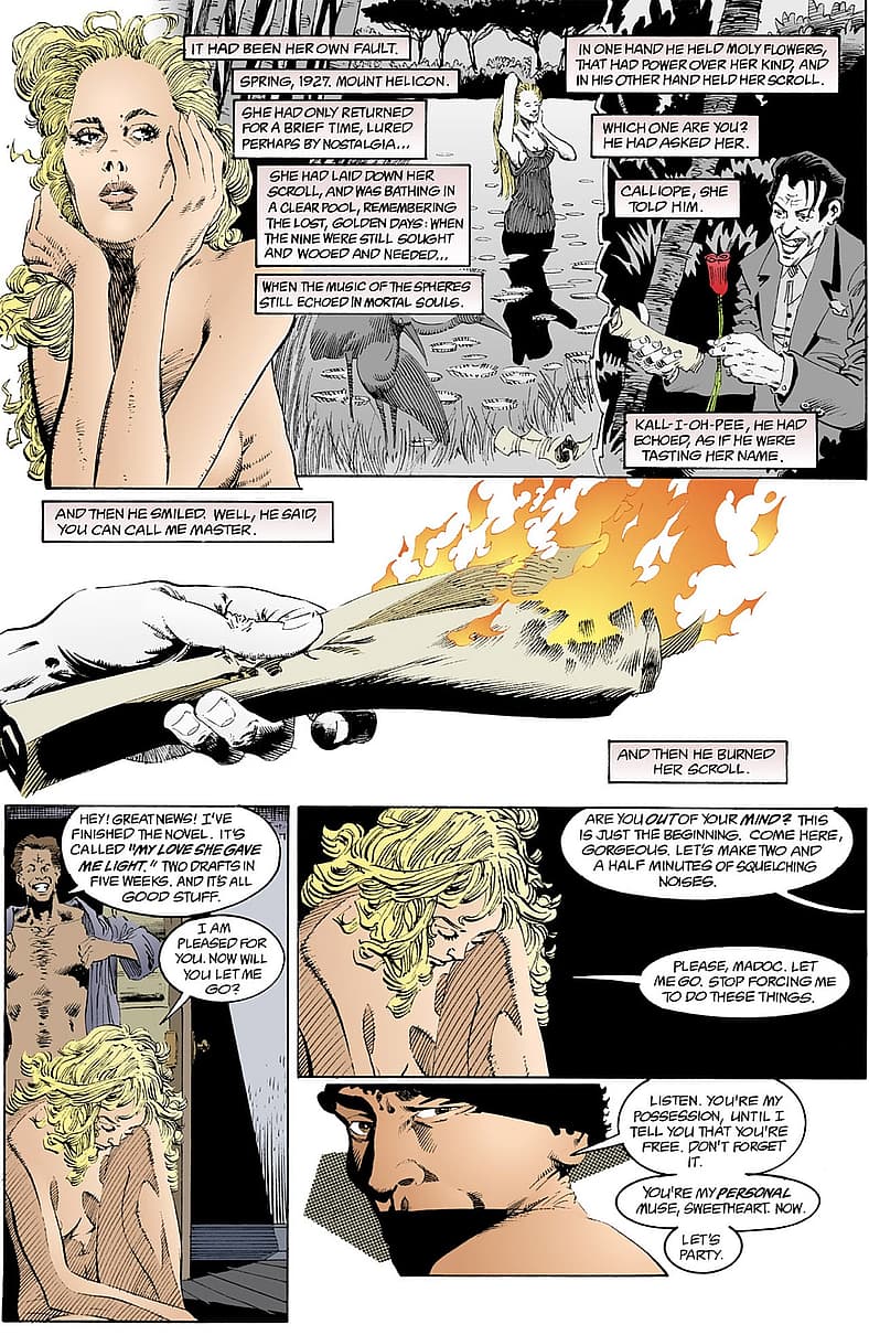 Richard Madoc refuses to free Calliope in Sandman Vol. 2 #17 (1990), DC/Vertigo
